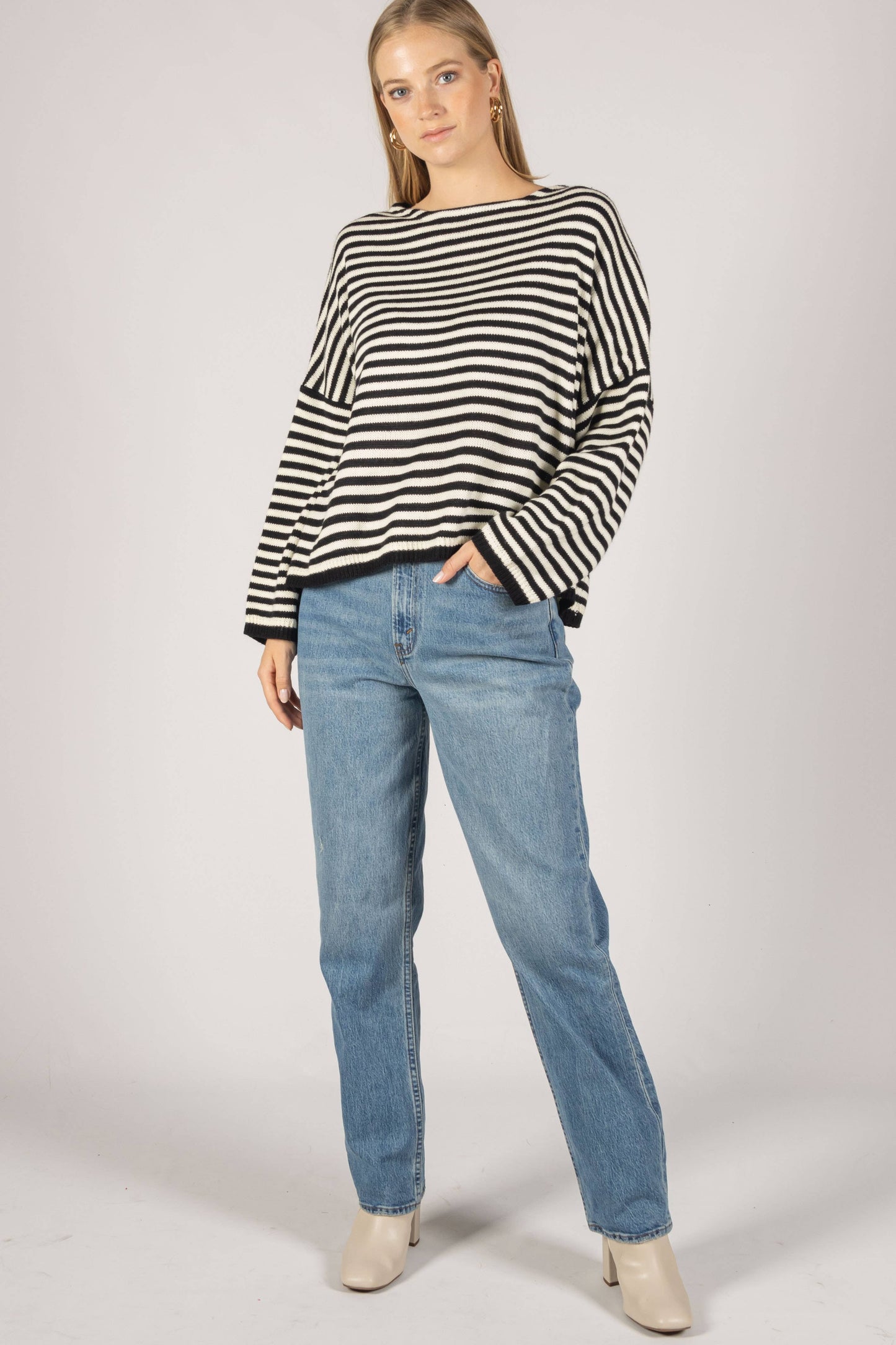 Striped T-Body Sweater