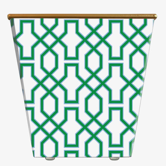 WHH Two Tone Trellis Green Cachepot Candle