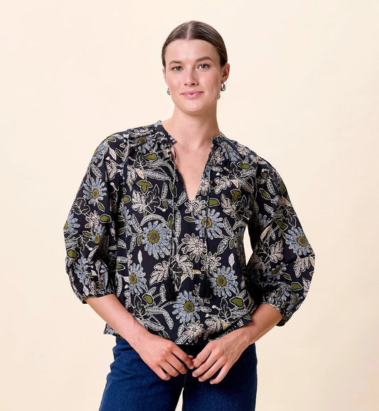 Belle Blouse in Dark Magnolia