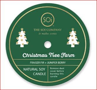 SOi Christmas Tree Farm Holiday Confetti Icon 12oz Candle