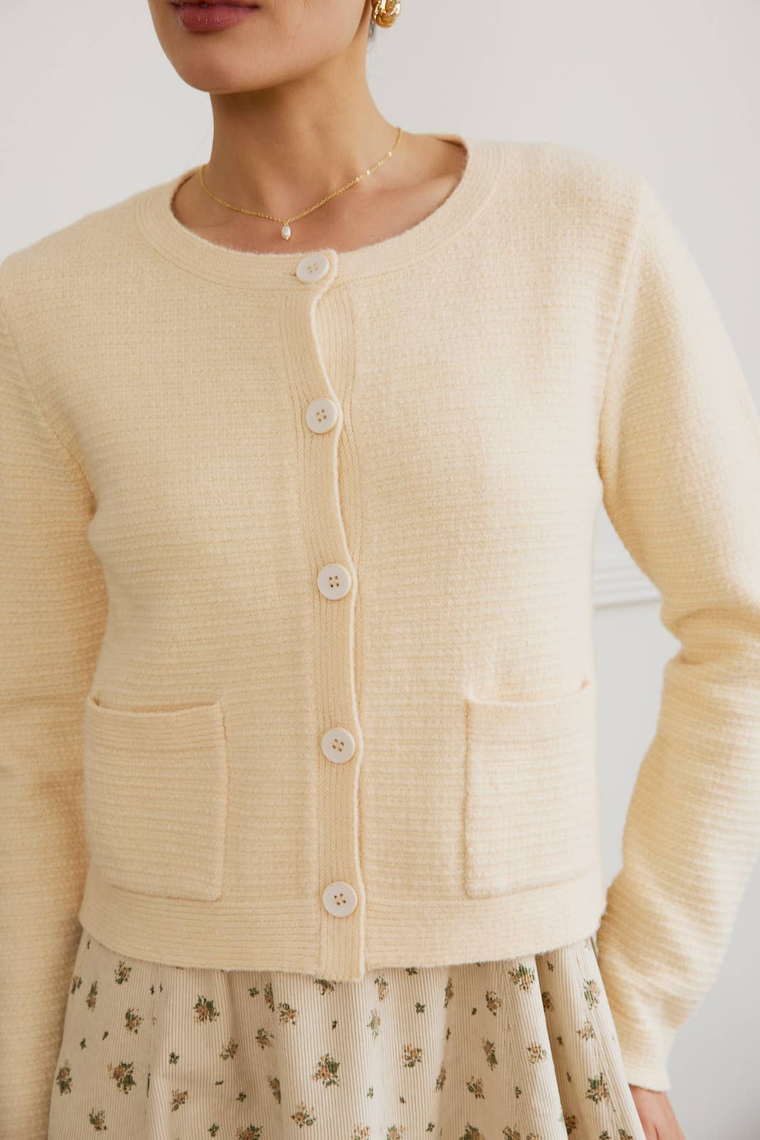 Button Up Long Sleeve Cardigan