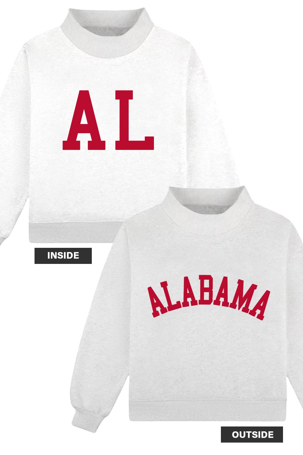 Alabama Reversible Mock Neck Sweatshirt