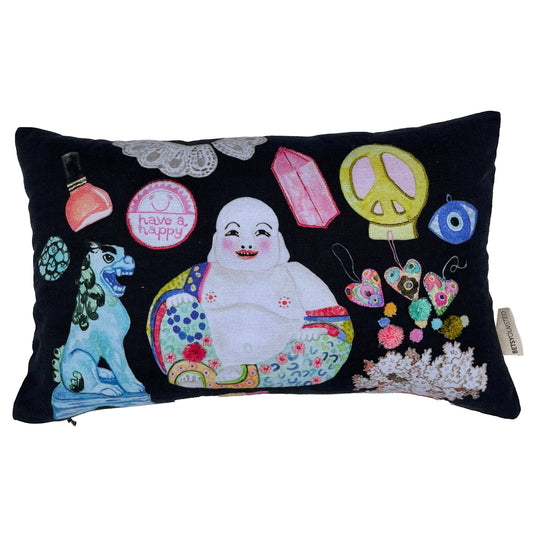 Pillow- Buddha Statue 10"x16"