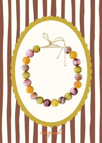 Chunky Beaded Necklace - August