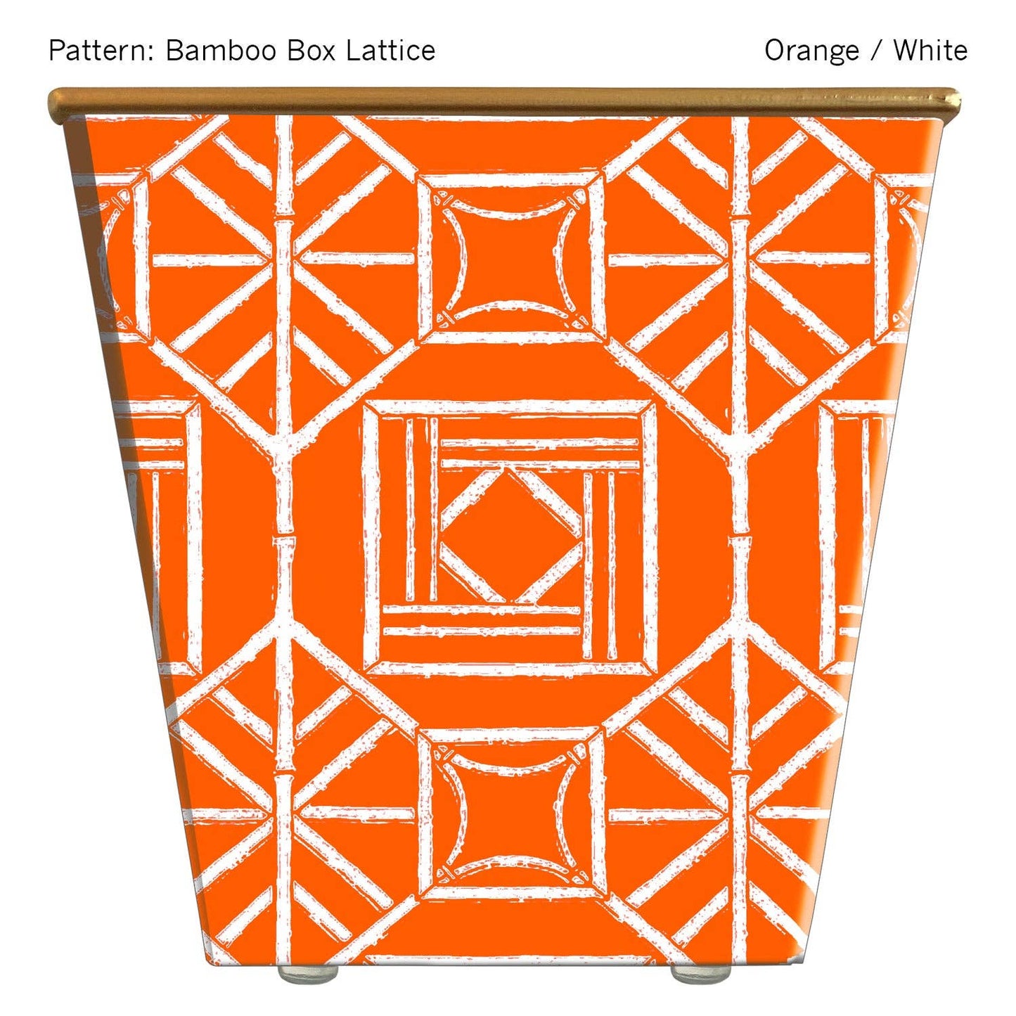 Bamboo Box Lattice Cachepot Candle