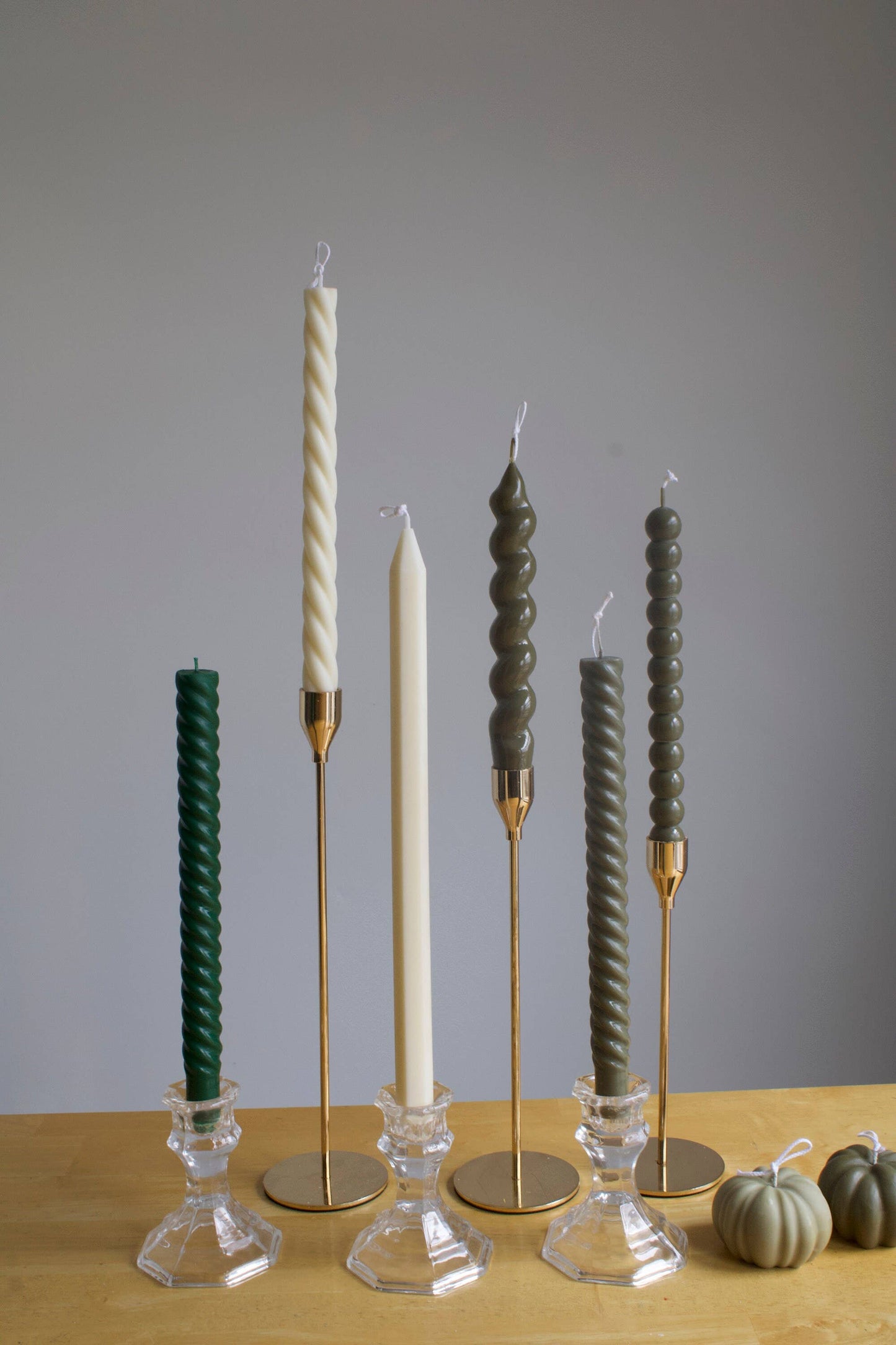 Licorice Twisted Candle, Taper Candle, Spiral Candle Individual