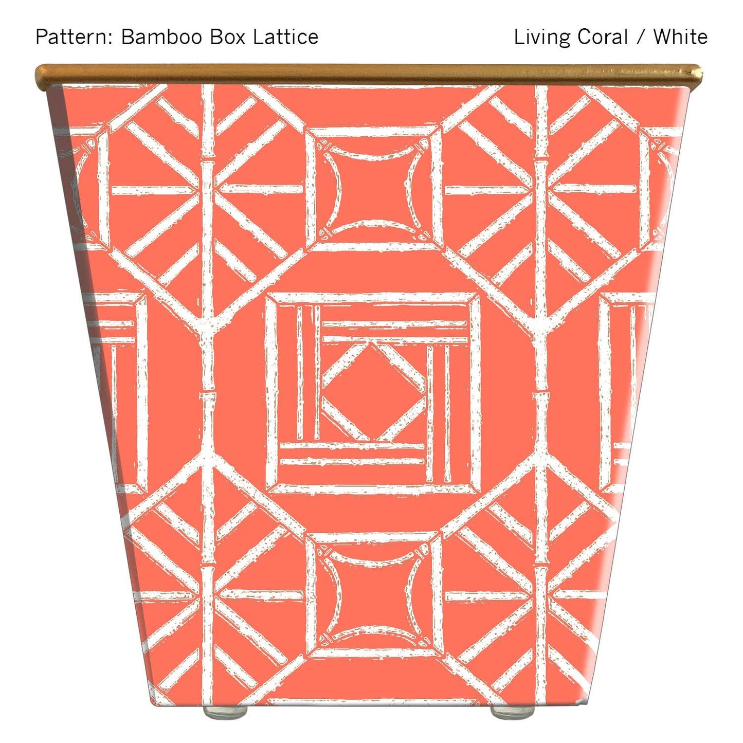Bamboo Box Lattice Cachepot Candle