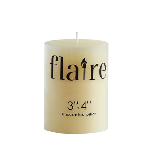 Unscented Pillar Candle - 3" x 4"