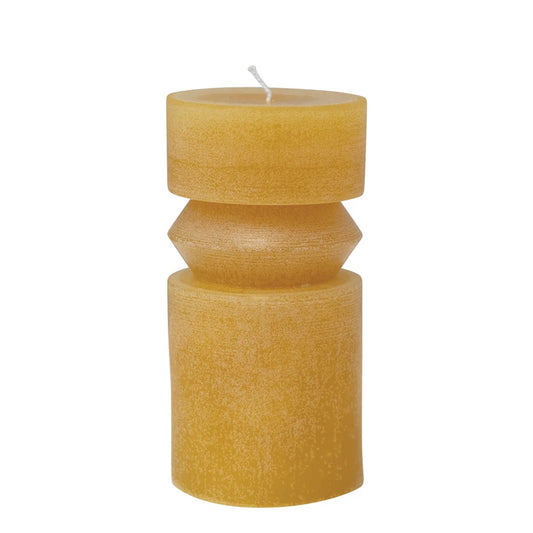 Unscented Totem Pillar Candle in Honey - 3" x 6"