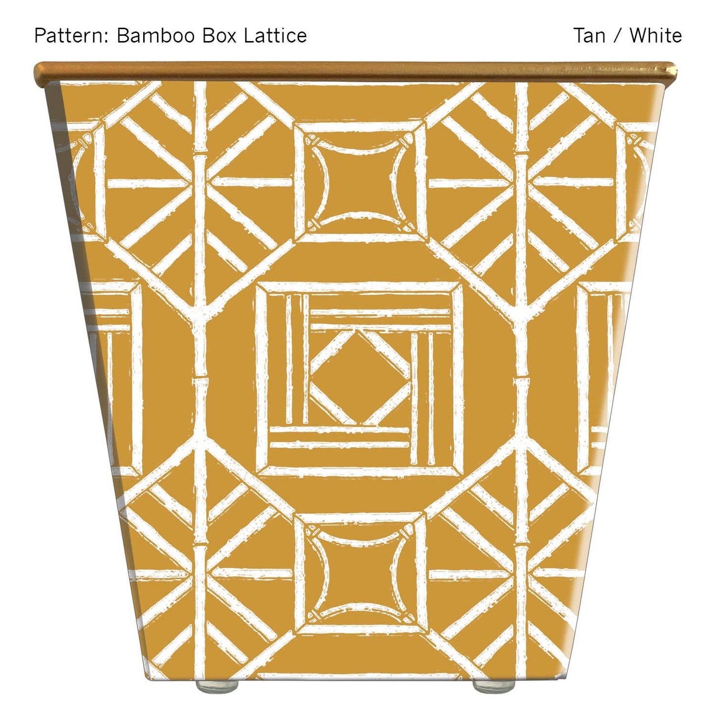Bamboo Box Lattice Cachepot Candle