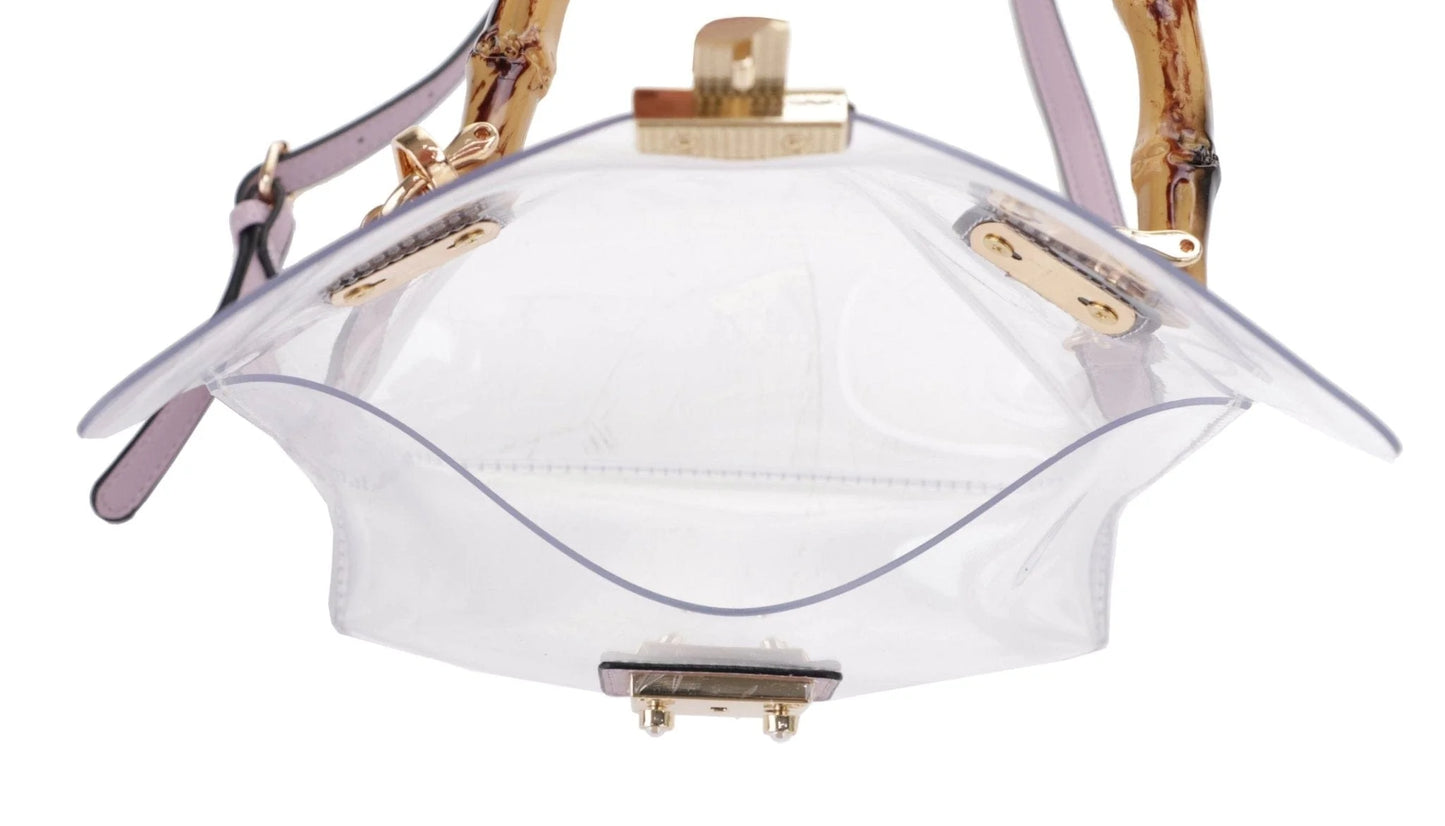 Viviana Bamboo Clear Crossbody with Pouch