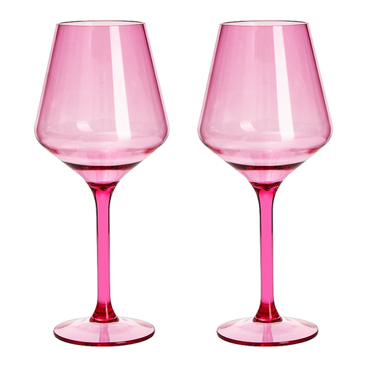 Floating Acrylic Plastic Stemmed Wine Glass