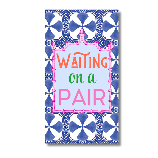 Mahjong Blue Tile "Waiting on a Pair" 24ct Guest Napkins