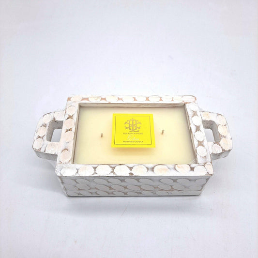 Citron Whitewash Rectangle Candle