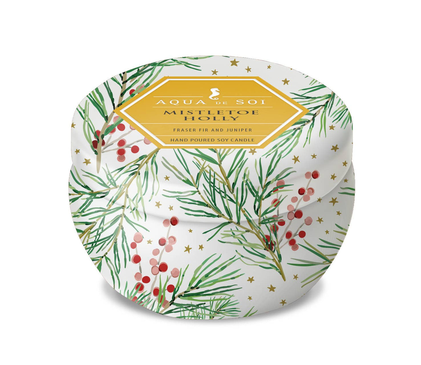 SOi Mistletoe & Holly 4oz Aqua De SOi Candle Tin