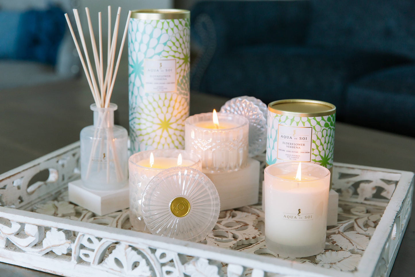 Elderflower Verbena 7oz Luxe Reed Diffuser