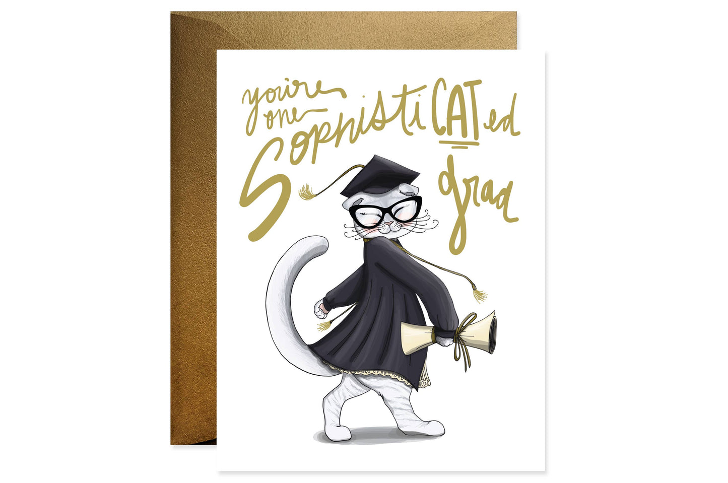 SophistiCATed Grad Card