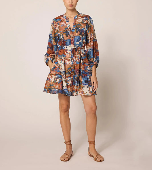 Delilah Mini Dress in Murano Print