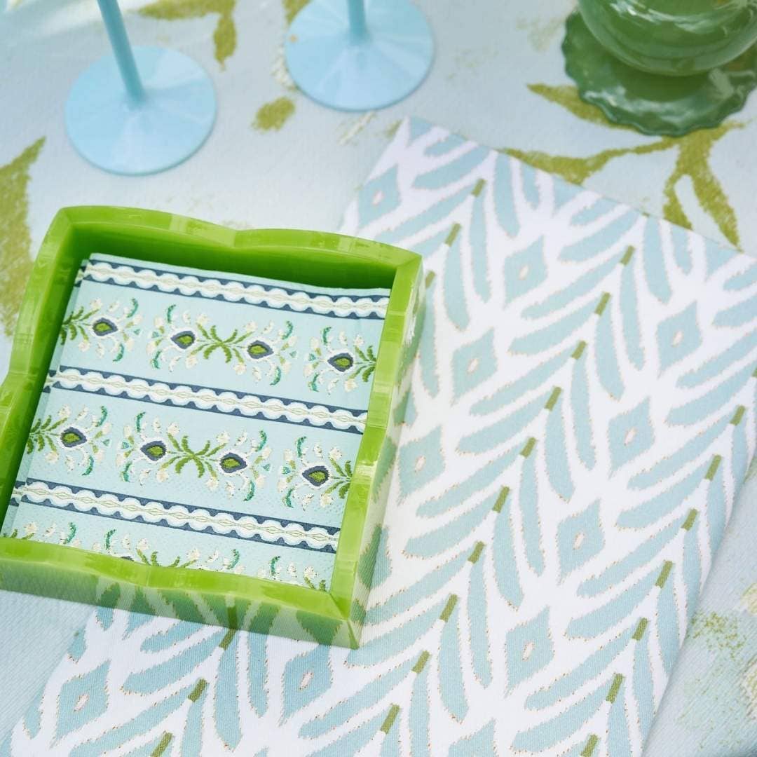 Petite Frond Blue Tea Towel