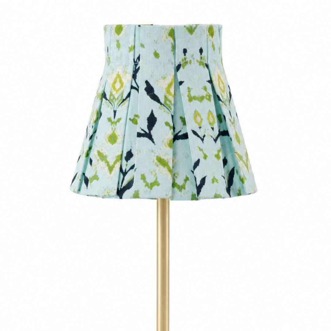 Petal Garden Navy Box Pleat Shade Cover