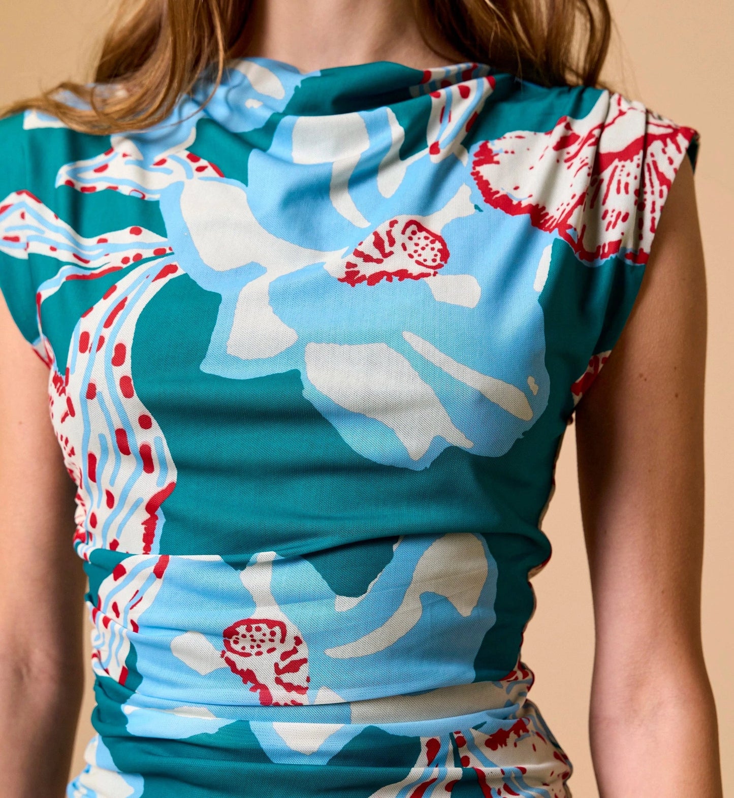 Ellie Top in La Rouge North Sea Print