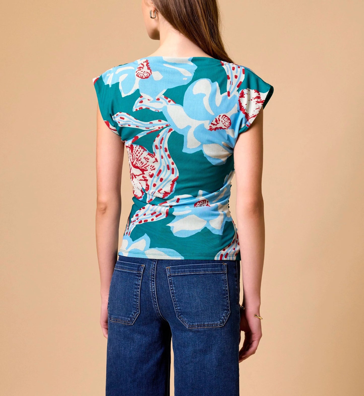Ellie Top in La Rouge North Sea Print