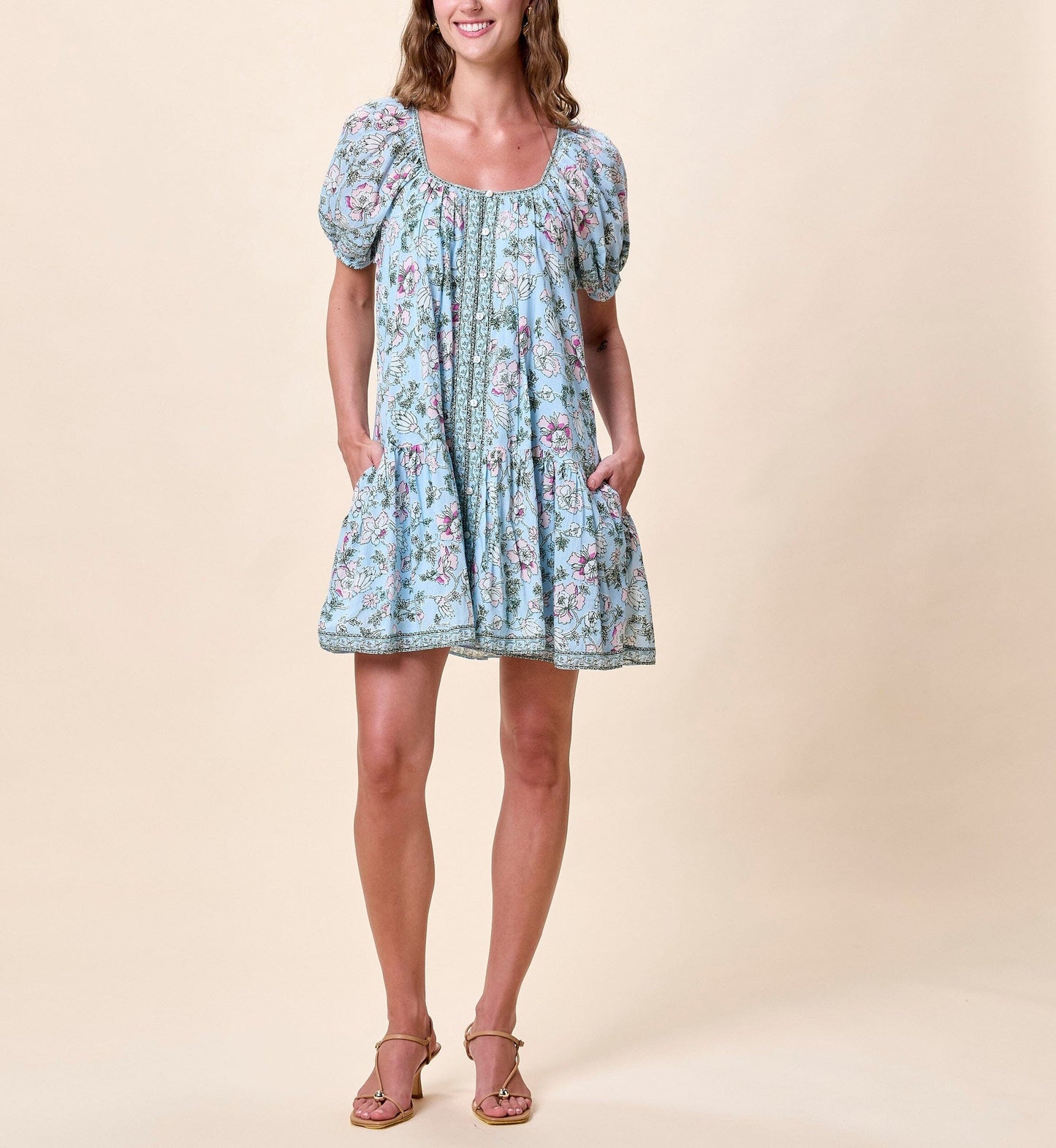 Elodie Mini Dress in Luna Flora