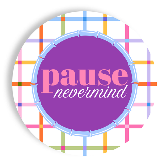 Mahjong Appetizer Plates “Pause Nevermind” 7" Paper Plates