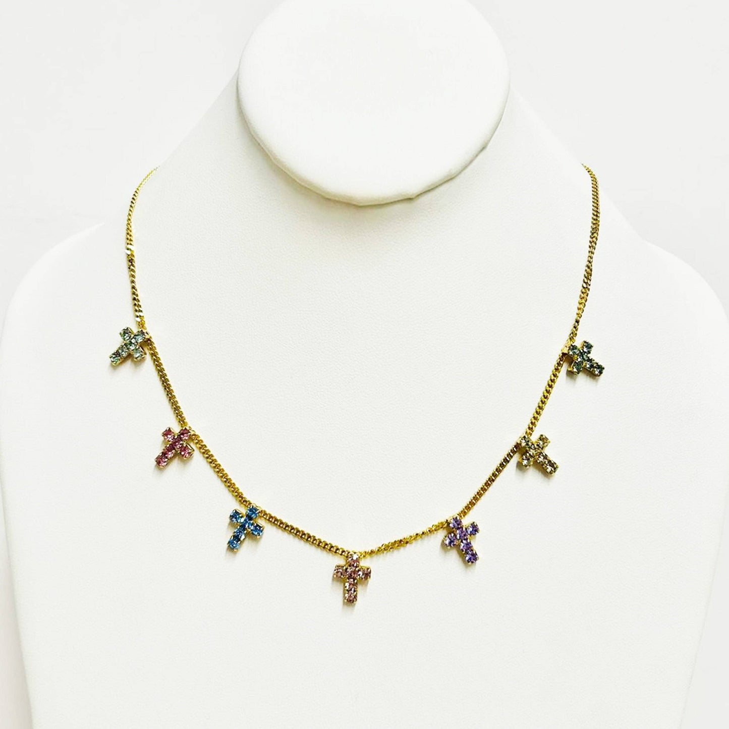 Multi Cross Necklace in Fairy Dust