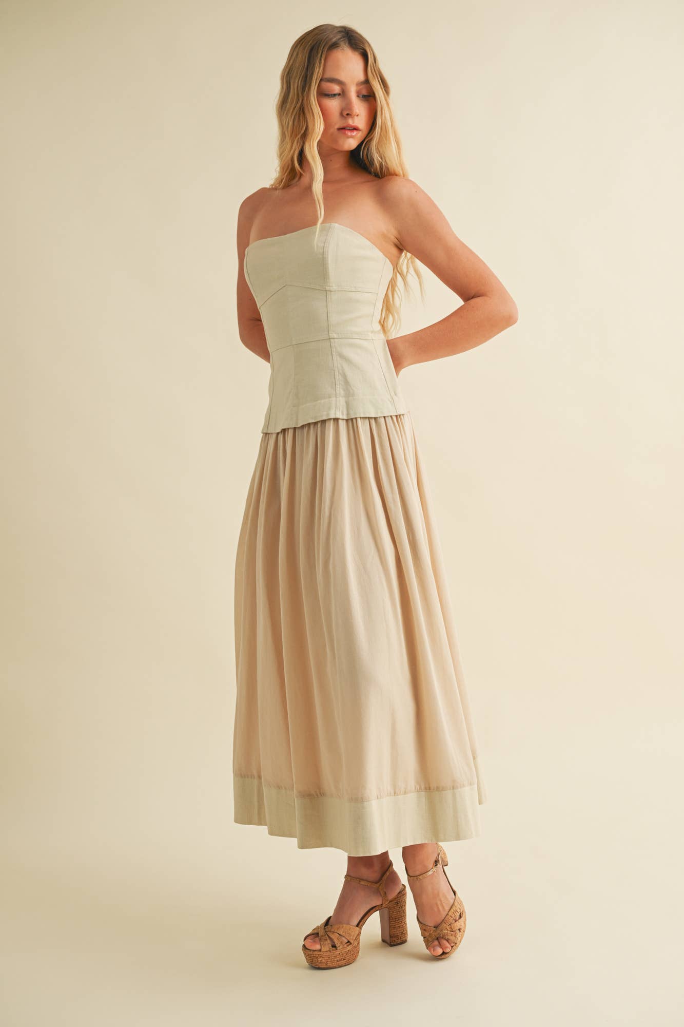 Corset Lined Strapless Dress