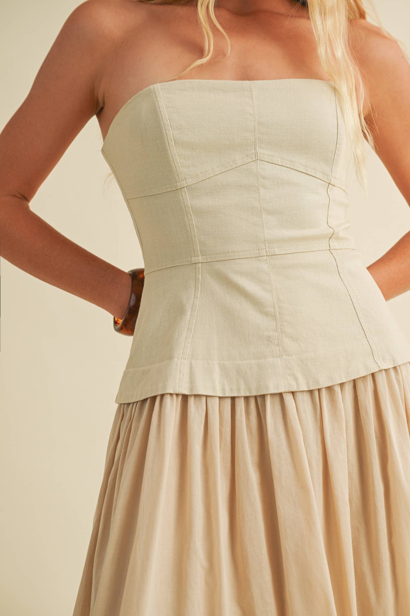 Corset Lined Strapless Dress