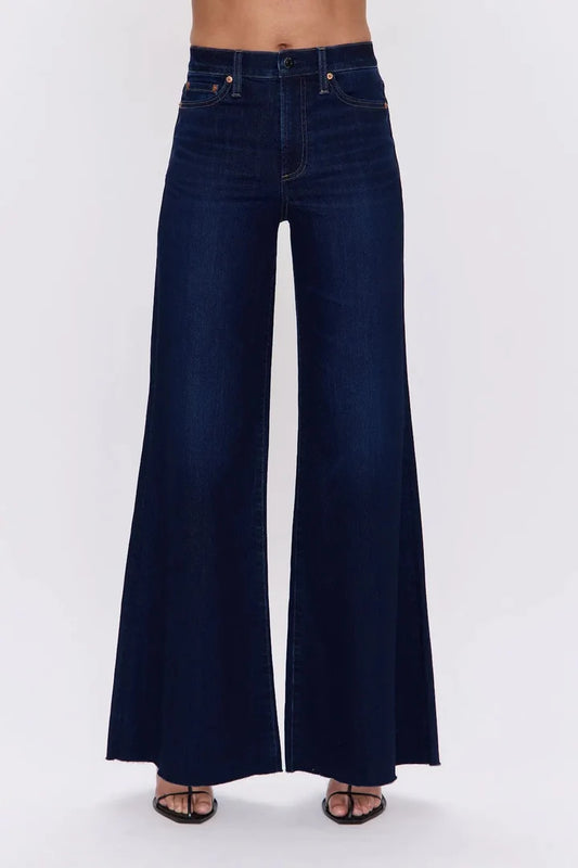 Izzy Mid Rise Full Wide Leg in Tristesse