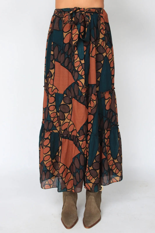 Kitty Ankle Skirt in Dark Saguaro