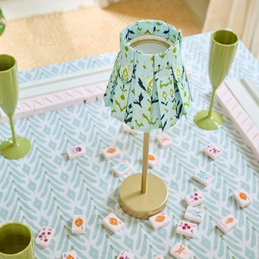 Petal Garden Navy Box Pleat Shade Cover