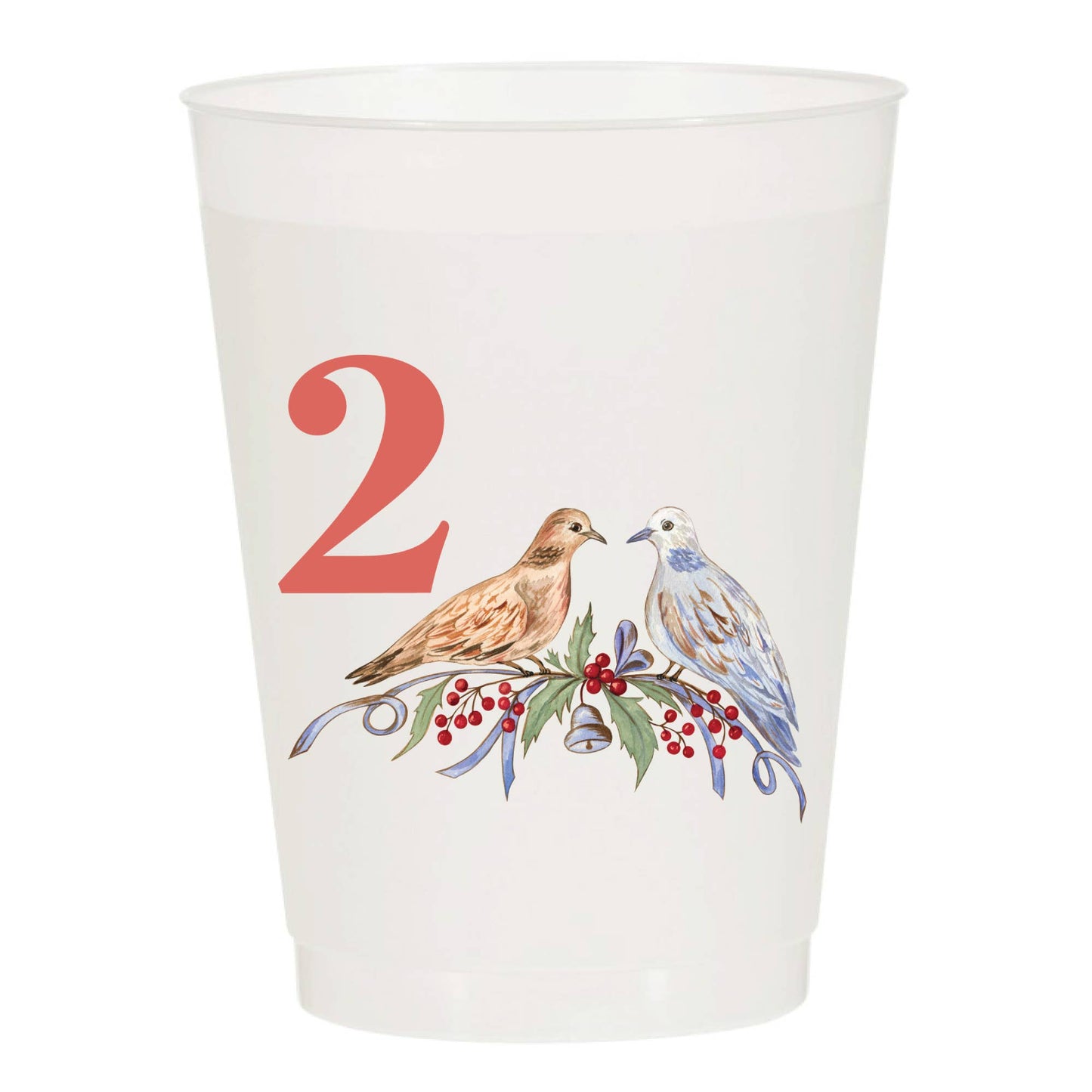 12 Days of Christmas Frosted Cups / 12 Cups - Christmas