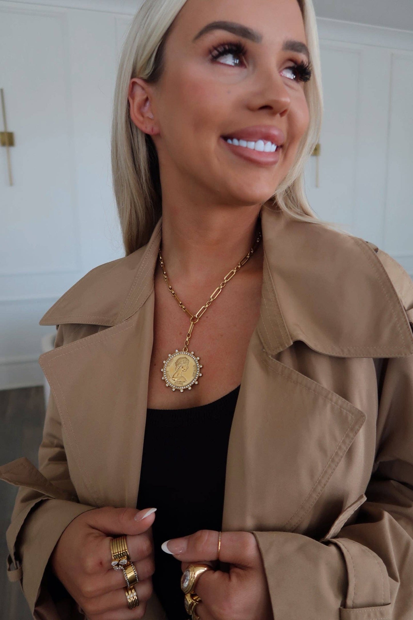 LARIAT COIN NECKLACE