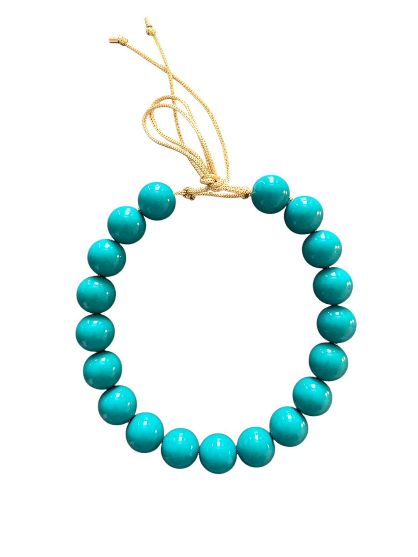Chunky Beaded Necklace - Teal