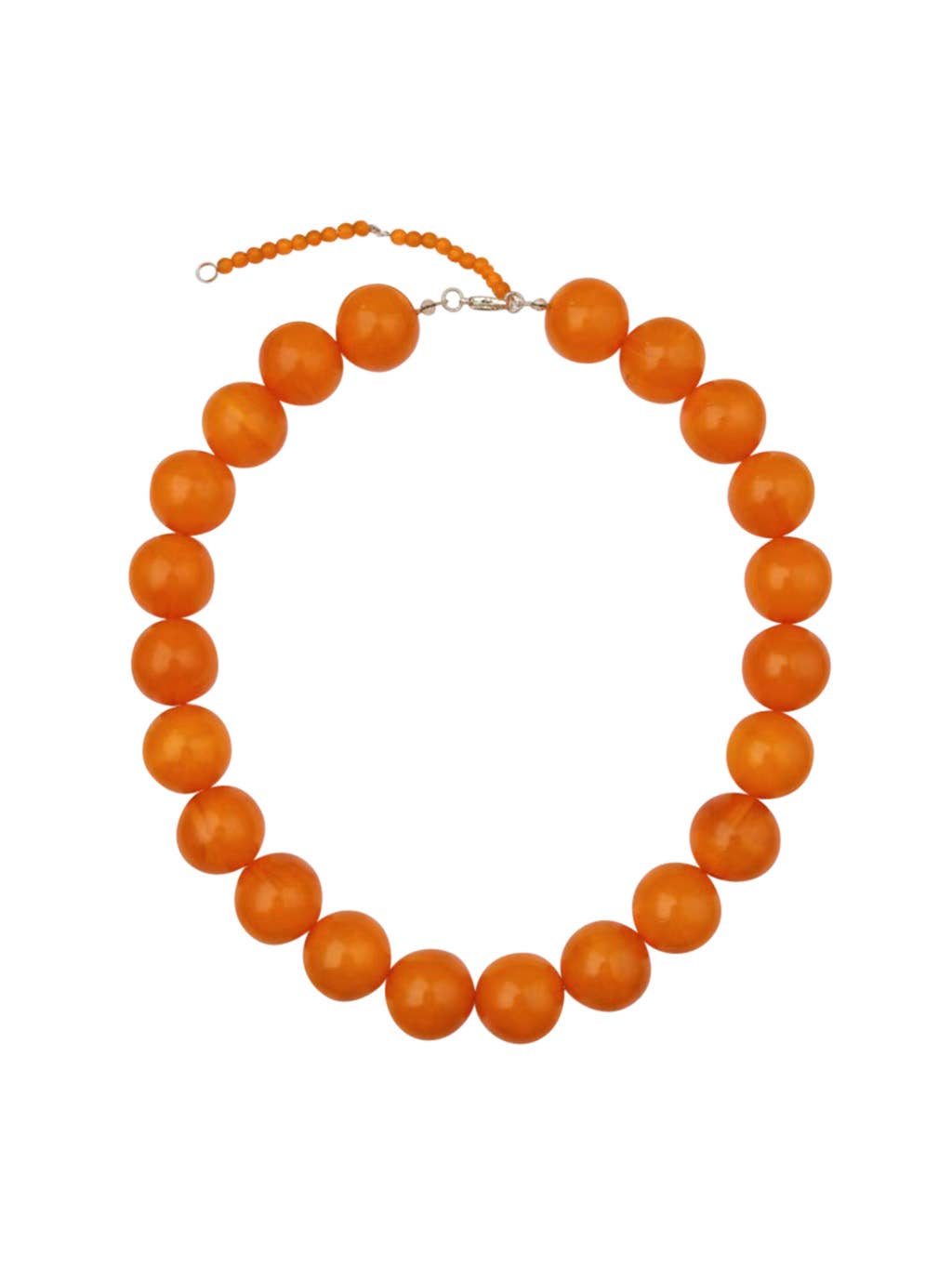 Kameron Chunky Beaded Necklace - Orange
