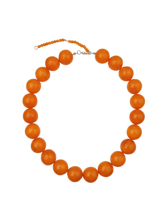 Kameron Chunky Beaded Necklace - Orange