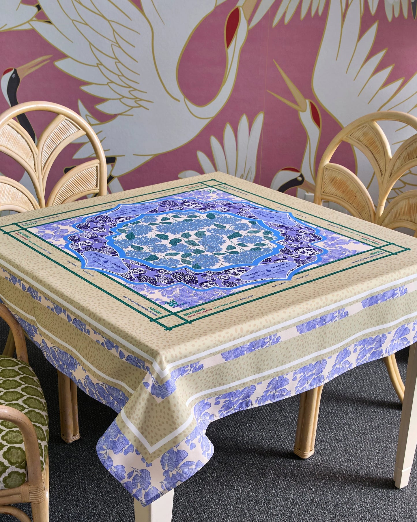 Flora Mahjong Tablecloth
