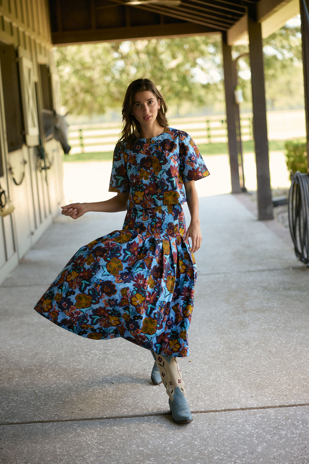 Harrison Skirt in Marfa Bloom