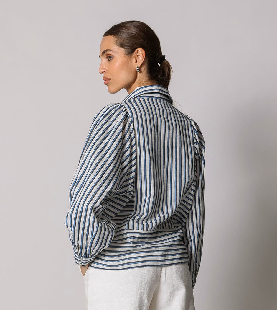 Isadora Blouse in Vintage Blue