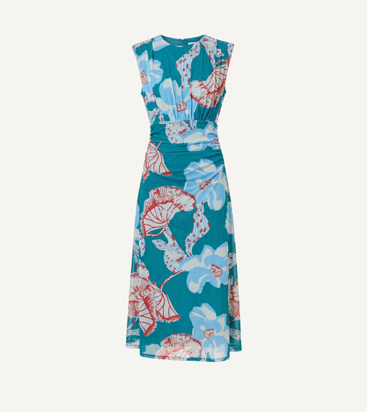 Joelle Midi Dress in La Rouge North Sea