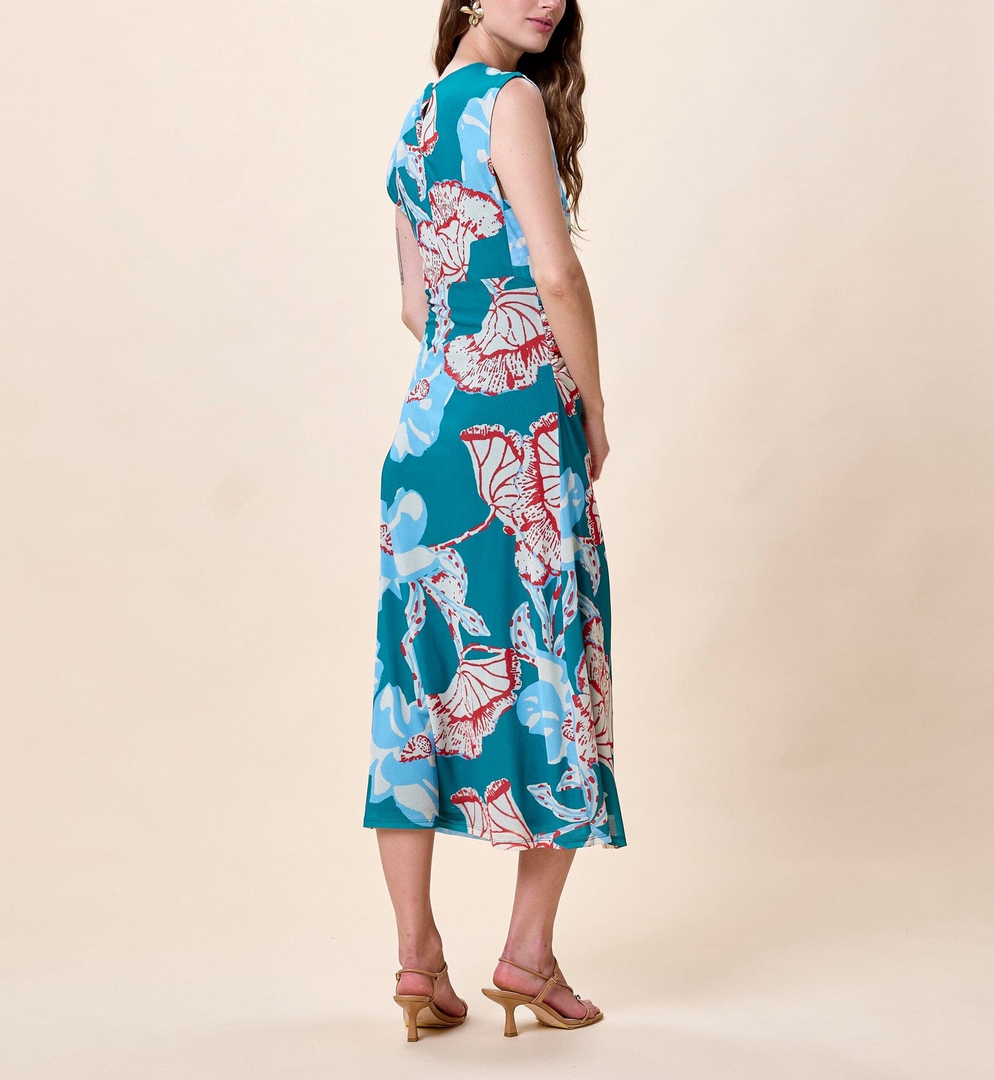 Joelle Midi Dress in La Rouge North Sea