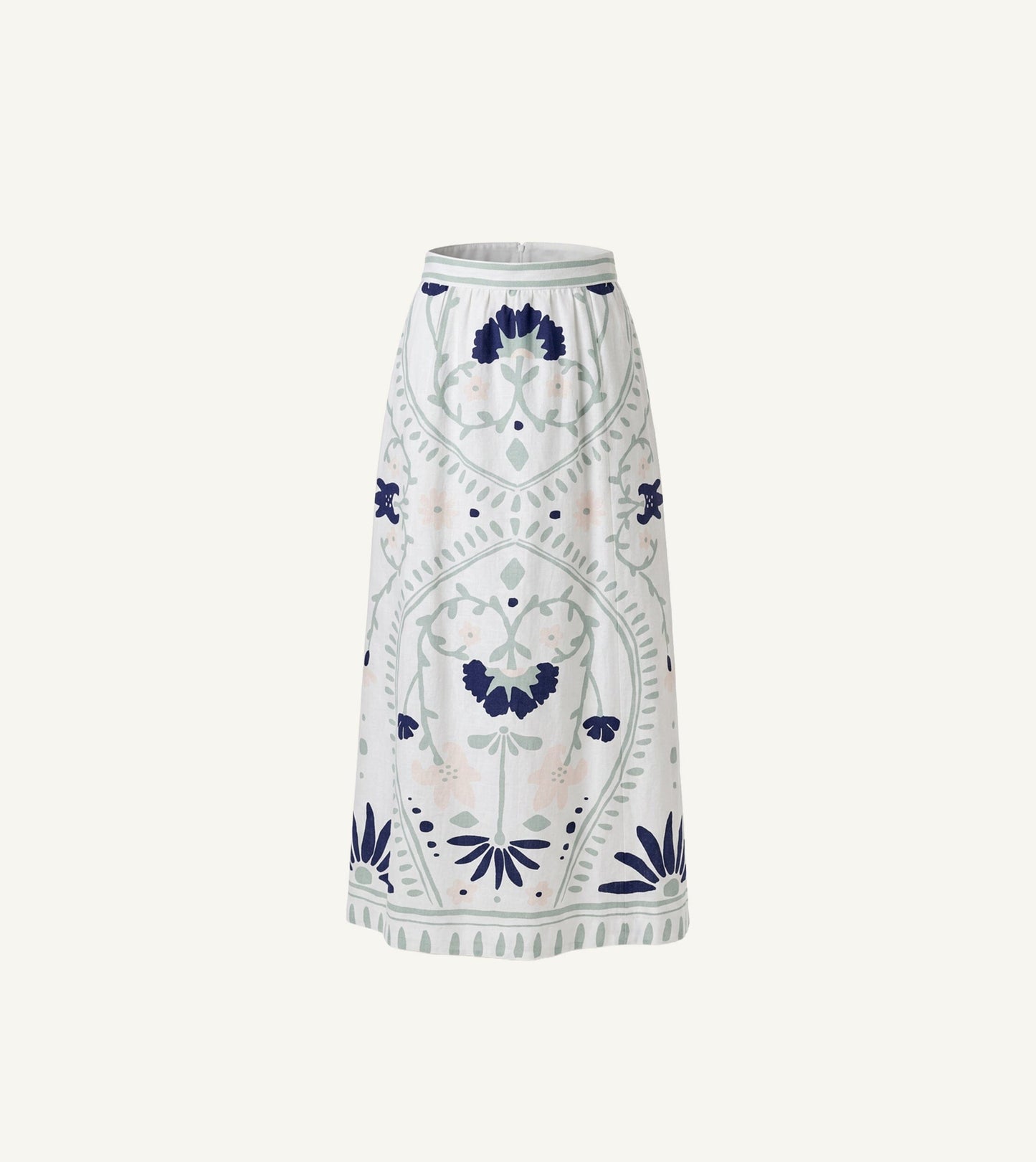 Juliet Ankle Skirt in Liliana Blue Surf