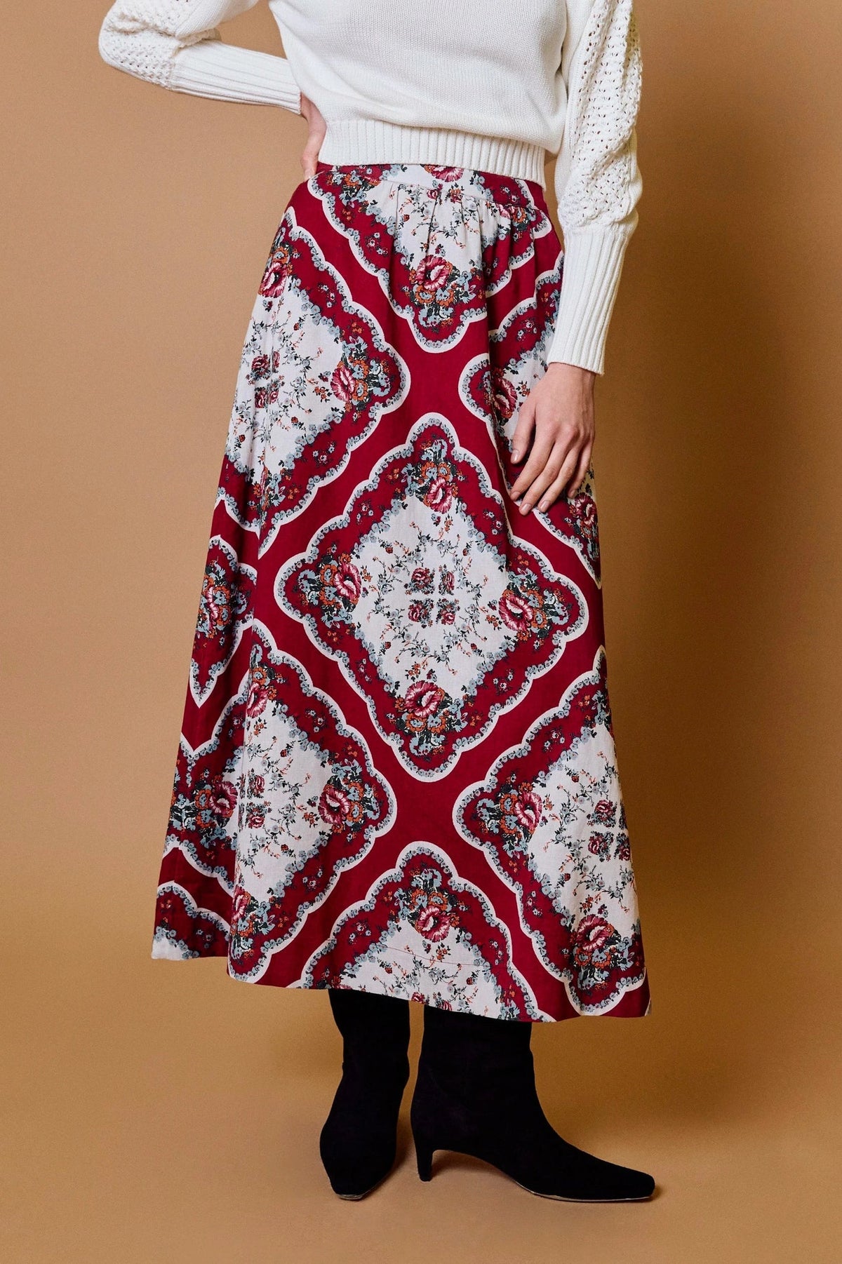 Juliet Ankle Skirt in Virelle