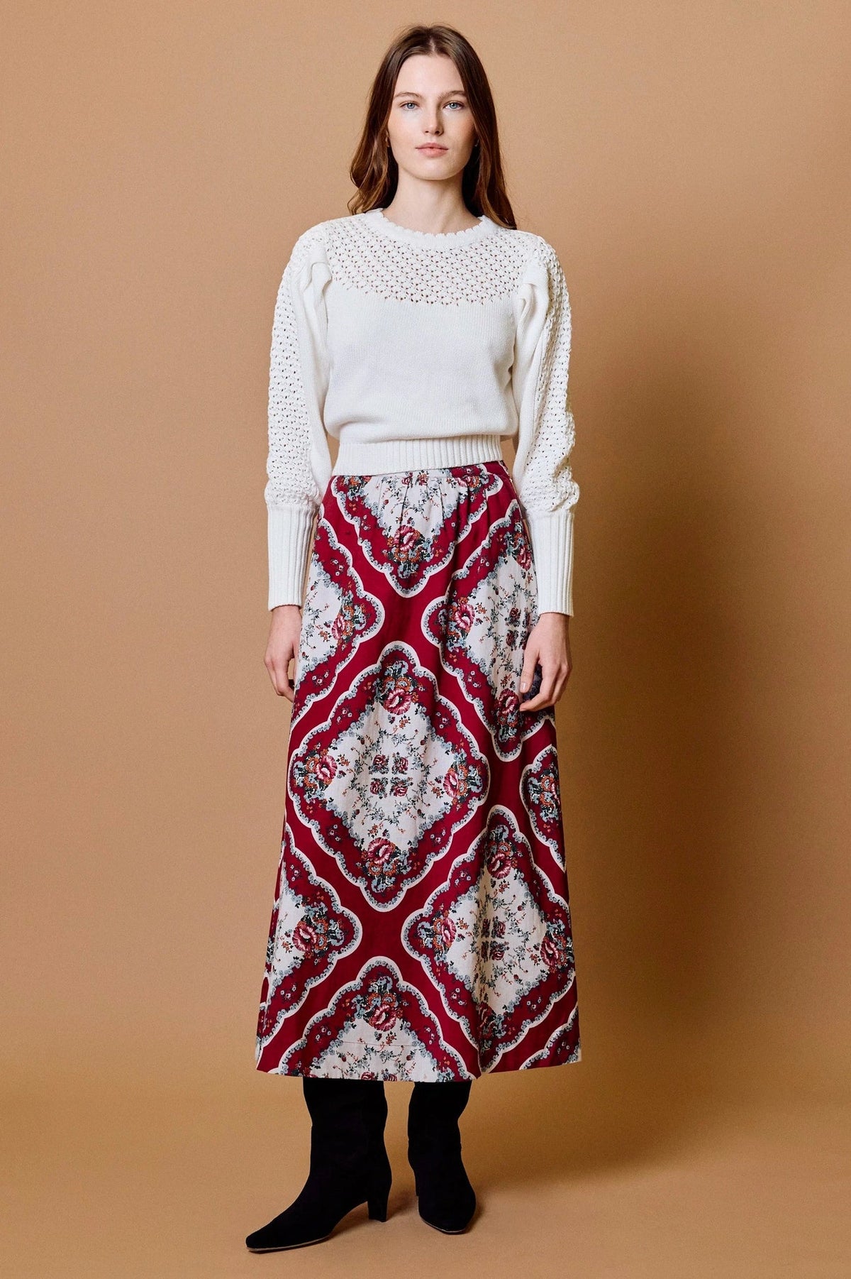 Juliet Ankle Skirt in Virelle