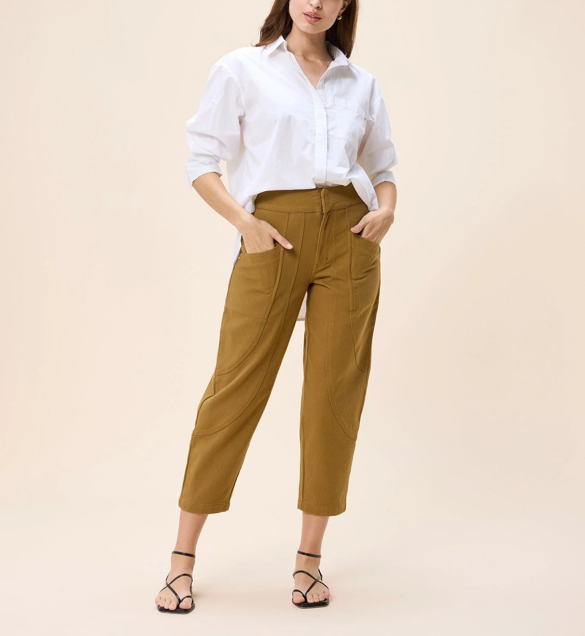 Leo Pant in Dull Gold