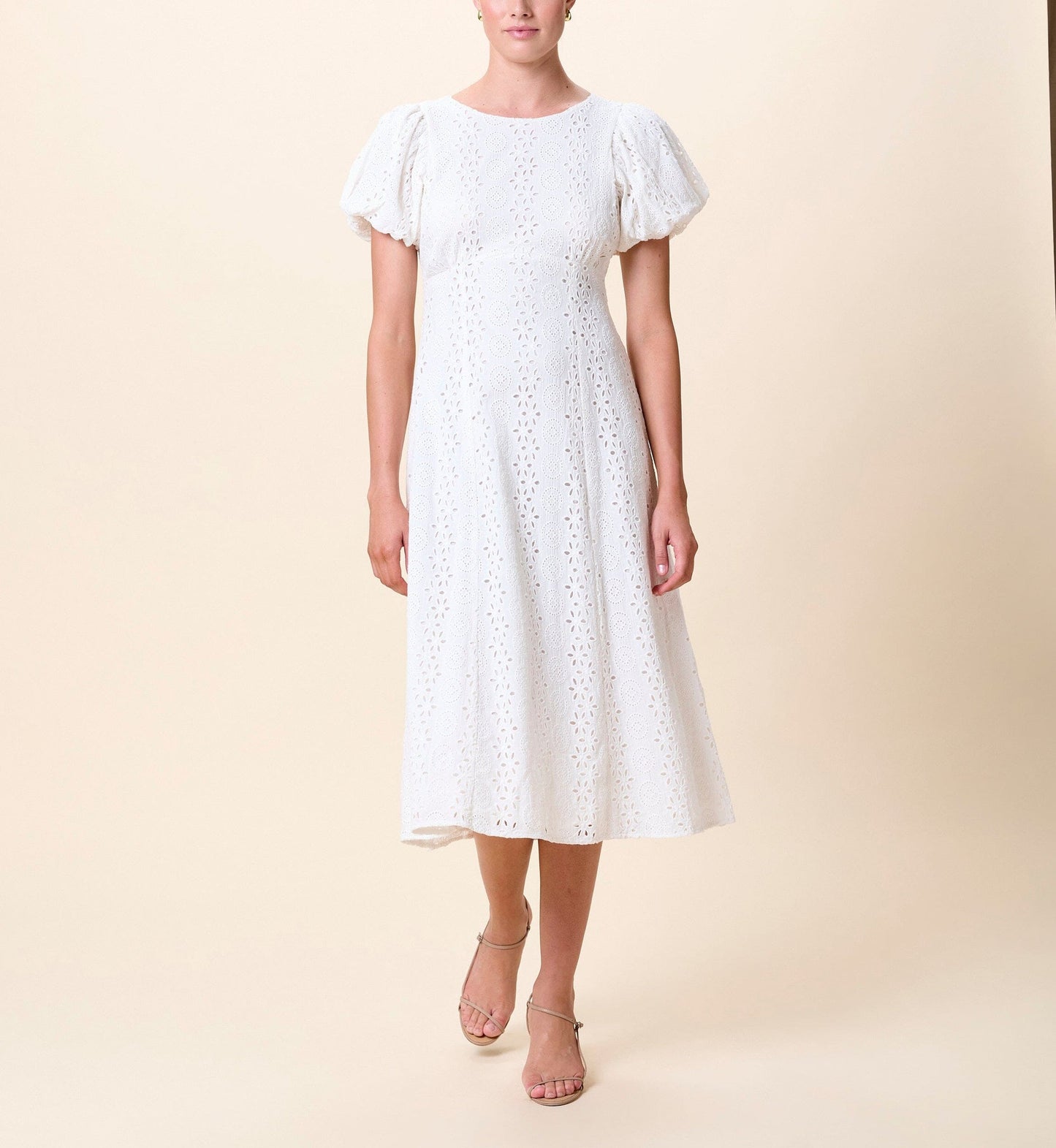 Leslie Midi Dress in Ivory