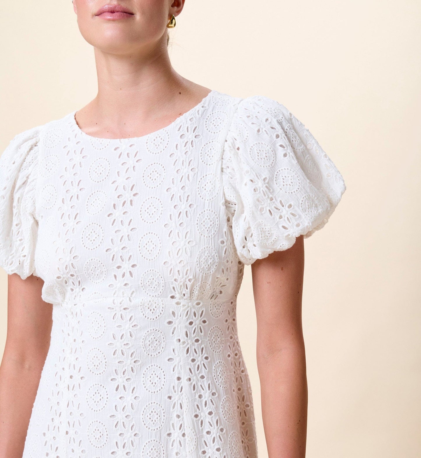 Leslie Midi Dress in Ivory